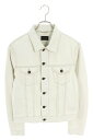 サンローランパリ SAINT LAURENT PARIS サイズ:L 21SS 597085 Y01KB ダメージ加工デニムジャケット(ホワイト)【129042】【OM10】【メンズ】【中古】bb132#rinkan*B(4)
