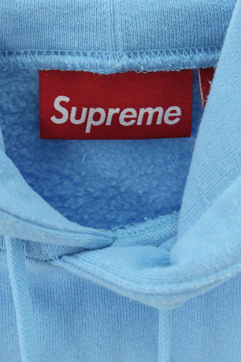 シュプリーム SUPREME　サイズ:S 24SS Soup Can Hooded Sweatshirt スープカンプルオーバーパーカー(ライトブルー)【329042】【BS55】【メンズ】【中古】bb51#rinkan*B
