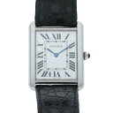カルティエ Cartier タンクソロ LM 2715 ステンレスクウォーツ腕時計(シルバー×ブラック)【121052】【FK04】【小物】【中古】bb328...