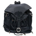 クロムハーツ Chrome Hearts ダガージップアップレザーバックパック(ブラック×シルバー)【211142】【SS07】【小物】【中古】bb412#r...