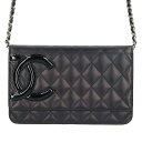 シャネル CHANEL マトラッセ カンボンライン ココマークレザーショルダーバッグ(ブラック)【600142】【SS13】【小物】【中古】bb132#rin...