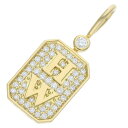 ハリーウィンストン HARRY WINSTON HWロゴ チャーム 18KYGダイヤネックレストップ(イエローゴールド×クリア 2.65g)【800142】【SS13】【小物】【中古】bb132#rinkan*B(4)
