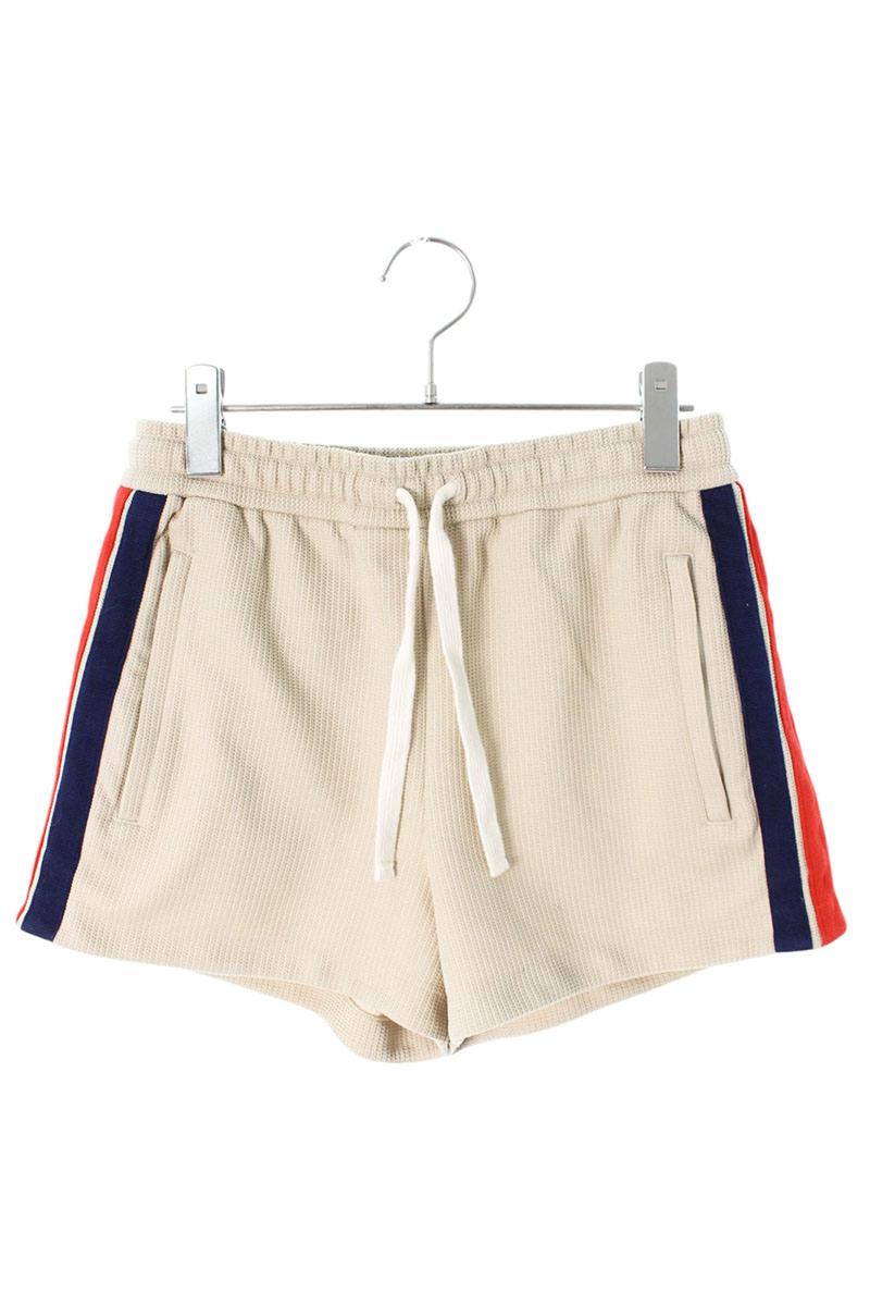 グッチ GUCCI サイズ:XS 737416 XJFFB サイドラインハーフパンツ(ベージュ)【310142】【BS99】【メンズ】【中古】bb132#rinkan*B