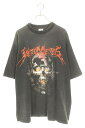 ヴェトモン VETEMENTS サイズ:S OVERSIZED HEAVY METAL PRINT TEE MAH18TR34 オーバーサイズヘビーメタルスカル...