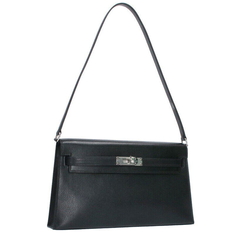 エルメス HERMES　 ケリーエラン W刻印 SV金具ハンドバッグ(ブラック×シルバー)【310142】【GZ14】【小物】【中古】bb389#rinkan*Sのサムネイル