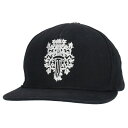 クロムハーツ Chrome Hearts BASEBALL TRUCKER ベースボールトラッカー ダガー刺繍ベースボールキャップ(ブラック×シルバー)【12...