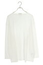 プラダ PRADA サイズ:XL 22SS UJL25A トライアングル刺繍クルーネック長袖カットソー(ホワイト)【220142】【OM10】【メンズ】【中古】...