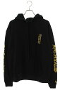 クロムハーツ Chrome Hearts サイズ:M SWTSHRT PLVR 1988アームロゴプリントプルオーバーパーカー(ブラック×ゴールド)【12014...
