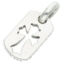 クロムハーツ Chrome Hearts DT TNY CO CRS タイニーカットアウトクロスドッグタグ チャーム シルバーネックレストップ(シルバー 2.98g)【420142】【OS06】【小物】【中古】bb346#rinkan*B(4)