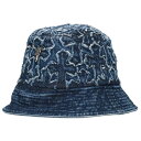 クロムハーツ Chrome Hearts サイズ:S U-CHUM-FBRC クロスパッチデニム帽子(インディゴ)【320142】【OM10】【小物】【中古】b...