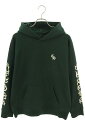 クロムハーツ Chrome Hearts サイズ:L SLO RIDE ロゴエンブロイダリープルオーバーパーカー(グリーン)【420142】【GZ11】【メンズ...