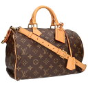 ルイヴィトン LOUISVUITTON サイズ:40 M24422 スピーディP9バンドリエール40 モノグラムレザーボストンバッグ(ブラウン)【520142】...