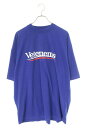 ヴェトモン VETEMENTS サイズ:XS 24SS UE64TR440N キャンペーンロゴオーバーサイズTシャツ(ブルー)【804052】【OM10】【メン...
