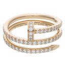 カルティエ Cartier サイズ:49/8号 Juste un Clou ring K18YGPAVEダイヤリング(イエローゴールド×クリア 4.68g)【1...