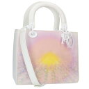 クリスチャンディオール Christian Dior LADY DIOR アーティストコラボショルダーバッグ(ホワイト×ピンク調)【030142】【SB01】...