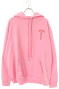クロムハーツ Chrome Hearts サイズ:XL SWTSHRT PLVR オンライン限定バックアーチロゴプリントパーカー(ピンク)【201142】【OM10】【メンズ】【中古】bb82#rinkan*S