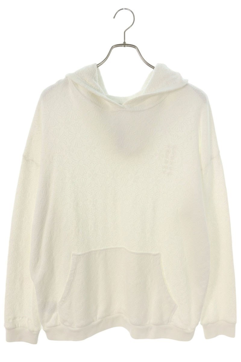 クロムハーツ Chrome Hearts　サイズ:S Y NOT CHプラスジャガード総柄プルオーバーパーカー(ホワイト)..