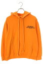 クロムハーツ Chrome Hearts ×オフホワイト OFF-WHITE サイズ:XL HD PLVR V OFF WHITE ロゴバックプリントプルオーバーパーカー(オレンジ)【301142】【OM10】【メンズ】【中古】bb51#rinkan*B