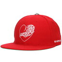 クロムハーツ Chrome Hearts サイズ:7 3/8 FITTED WOOL ACRYLIC SERGE ハートロゴ刺繍ベースボールキャップ帽子(レッド...