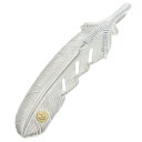 タディ&キング TADY & KING サイズ:L 爪SVフェザーGPウルフ Lサイズ 右向きネックレストップ(シルバー×ゴールド 11.66g)【801142】【OS06】【小物】【中古】bb380#rinkan*A(4)