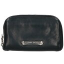 クロムハーツ Chrome Hearts REC F ZIP MINI ミニラウンドジップレザー財布(ブラック×シルバー)【601142】【SS07】【小物】【中古】bb17#rinkan*B