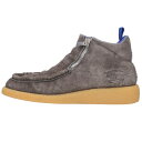 バーバリー Burberry サイズ:42 スエードシアリングジップブーツ(グレー×ベージュ×ブルー)【701142】【BS55】【メンズ】【小物】【中古】bb...