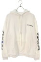 クロムハーツ Chrome Hearts サイズ:L LIP AND TONGUE HOODIE リップアンドタンプリントプルオーバーパーカー(ホワイト×ブルー...