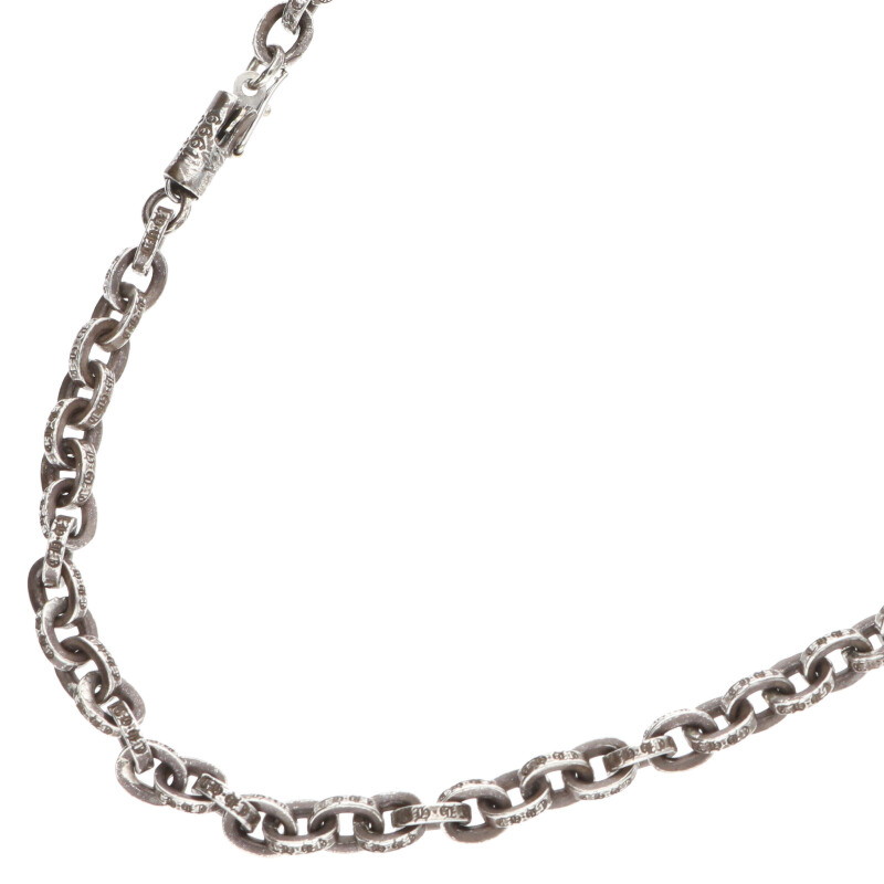 クロムハーツ Chrome Hearts　サイズ:18inch PAPER CHAIN 18 ペーパーチェーン18inch シルバーネックレス(シルバー 30.97g)【121142】【OS06】【小物】【中古】bb223#rinkan*B