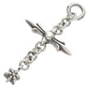 クロムハーツ Chrome Hearts ROLY CROSS ローリークロス チャーム シルバーネックレストップ(シルバー 3.92g)【121142】【OS06】【小物】【中古】bb76#rinkan*B(4)