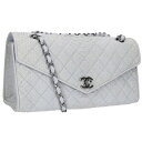 シャネル CHANEL マトラッセ ココマークパイソンチェーンショルダーバッグ(ライトグレー)【511142】【GZ11】【小物】【中古】bb411#rink...