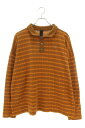 クロムハーツ Chrome Hearts サイズ:M PPO Y Not Stripe Cross Polo MATTY BOYストライプポロ長袖カットソー(ブ...