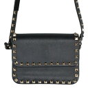 ヴァレンティノガラヴァーニ Valentino Garavani ロックスタッズショルダーバッグ(ブラック×ゴールド)【101052】【BS99】【小物】【中...