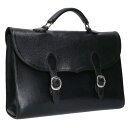 クロムハーツ Chrome Hearts BRIEFCASE ブリーフケース ガンスリンガーストラップレザーブリーフバッグ(ブラック×シルバー)【321142...