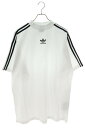 バレンシアガ BALENCIAGA ×アディダス adidas サイズ:2 23SS 739101 TNVA6 ロゴプリントスリーラインTシャツ(ホワイト)【6...
