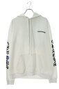 クロムハーツ Chrome Hearts サイズ:L LIP AND TONGUE HOODIE リップアンドタンプリントプルオーバーパーカー(ホワイト×ブルー...
