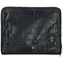 クロムハーツ Chrome Hearts CLUTCH PROPER タイニーCh装飾アリゲーターレザークラッチバッグ(ブラック×シルバー)【721142】【SJ02】【小物】【中古】bb376#rinkan*A(4)