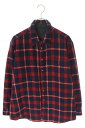 クロムハーツ Chrome Hearts サイズ:XL 裏キルティング中綿リバーシブルチェック柄長袖シャツ(ブラック×レッド)【821142】【GZ11】【メン...