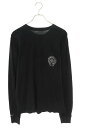 クロムハーツ Chrome Hearts サイズ:L CH L S 1 STAFFバックホースシュープリント長袖カットソー(ブラック×グレー)【821142】【...