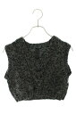 クロムハーツ Chrome Hearts サイズ:S CHプラスレザーパッチウールニットベスト(グレー)【402142】【SS07】【レディース】【中古】bb17#rinkan*B(4)