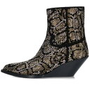 セリーヌ CELINE サイズ:40 BE0252 ストーンパイソンデザインブーツ(ブラック×ゴールド)【602142】【SS13】【メンズ】【小物】【中古】b...