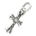 クロムハーツ Chrome Hearts CRS BBYFAT P DMND ベイビーファット PAVEダイヤ チャーム シルバーネックレストップ(シルバー×クリア 1.81)【802142】【OM10】【小物】【中古】bb33#rinkan*B