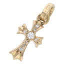 クロムハーツ Chrome Hearts 22K CRS BBYFAT P DMND ベイビーファット PAVEダイヤ チャーム ゴールドネックレストップ(イエローゴールド×クリア 3.15)【802142】【SS07】【小物】【中古】bb377#rinkan*B