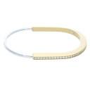 ティファニー TIFFANY&Co. サイズ:XL ロック バングル パドロック ハーフダイヤバングル(イエローゴールド×ホワイトゴールド×クリア 16.57g...