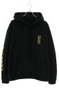クロムハーツ Chrome Hearts サイズ:XL SWTSHRT HD PLVR 1988アームロゴプリントプルオーバーパーカー(ブラック×ゴールド)【609052】【GZ11】【メンズ】【中古】bb82#rinkan*S