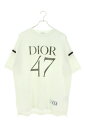 ディオール DIOR サイズ:S 24SS 413J640A0849 ダメージ加工スラブコットンジャージーTシャツ(ホワイト)【412142】【OM10】【メン...