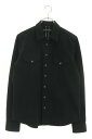 クロムハーツ Chrome Hearts サイズ:S DENIM WESTERN O デニムウエスタン 袖クロスパッチクロスボールボタンデニム長袖シャツ(ブラッ...