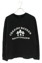 クロムハーツ Chrome Hearts サイズ:L U SAILIN ON CREW ラベル付きトリプルクロスロゴ刺繍スウェット(ブラック)【512142】【...