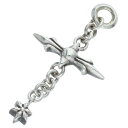 クロムハーツ Chrome Hearts ROLY CROSS ローリークロス チャーム シルバーネックレストップ(シルバー 3.99g)【612142】【GZ11】【小物】【中古】bb376#rinkan*B(4)
