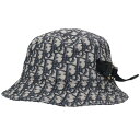 ディオール DIOR サイズ:M 293C906G5763 ローラー付オブリーク総柄バケットハット(ネイビー×ベージュ)【612142】【SS13】【小物】【中...