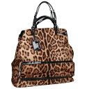ドルチェアンドガッバーナ DOLCE & GABBANA MISS POCKET レオパードハラコ2wayボストンバッグ(ブラウン×ブラック)【622142】...